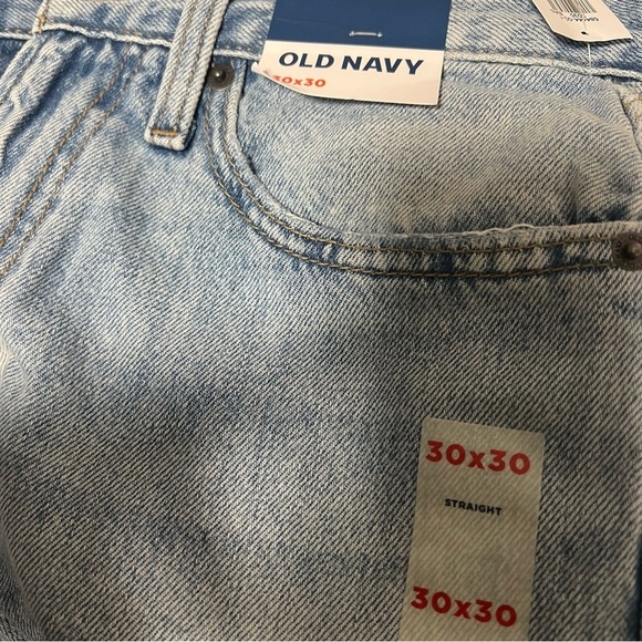 Old Navy Men’ 30x30 Straight Good Bucket Rigid Light Wash Jeans 100% Cotton NWT - Picture 5 of 10